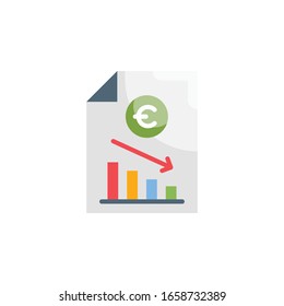 Recession Vector Flat Illustration. Banking and Finance icon