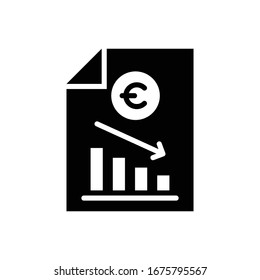 Recession Vector Style illustration. Business and Finance Filled  Icon.