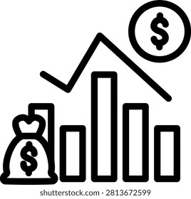 Recessionary Period Vector Design Icon Style