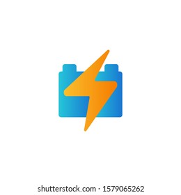 Recharge Battery Car Icon, Logo, Vector