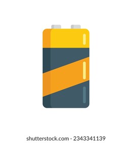 Recharge battery icon flat vector. Full energy. Electric cell isolated