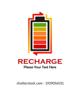 Recharge design logo template illustration