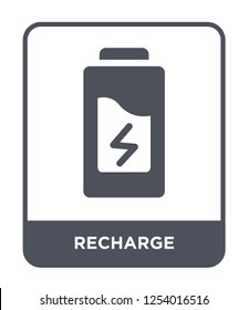 Recharge Icon Vector On White Background, Recharge Trendy Filled Icons From Hardware Collection, Recharge Simple Element Illustration