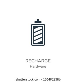 Recharge icon vector. Trendy flat recharge icon from hardware collection isolated on white background. Vector illustration can be used for web and mobile graphic design, logo, eps10
