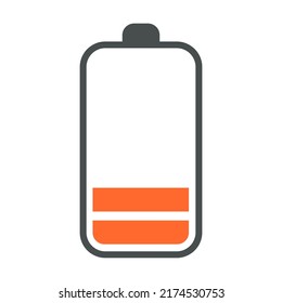 Recharge indicator, power loading isolated vector illustration. Phone battery charge status flat symbol. Smartphone UI symbol