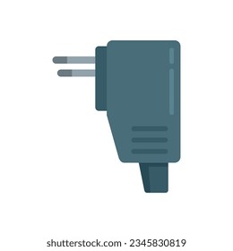 Recharge mobile icon flat vector. Phone charger. Cellphone plug isolated