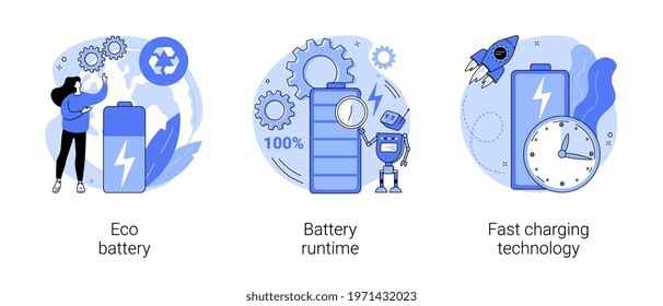 Rechargeable Battery Abstract Concept Vector Illustrations.