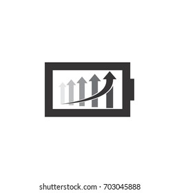 Rechargeable Battery logo design vector