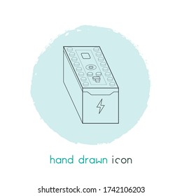Rechargeable box icon line element. Vector illustration of rechargeable box icon line isolated on clean background for your web mobile app logo design.