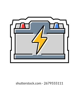 rechargeable color icon vector. rechargeable sign. isolated symbol illustration