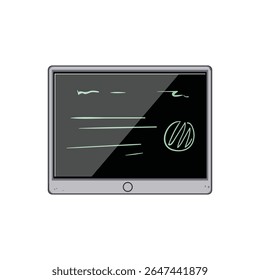 desenho animado digital recarregável handwriting pad. pressuresensitive palmreject, aplicativo de compatibilidade, resolução de conectividade sinal recarregável digital handwriting pad. ilustração de vetor de símbolo isolado