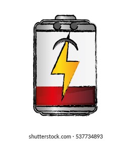 Rechargeable electric battery icon vector illustration graphic design