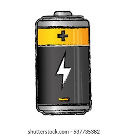 Rechargeable electric battery icon vector illustration graphic design