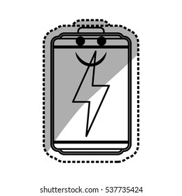 Rechargeable electric battery icon vector illustration graphic design