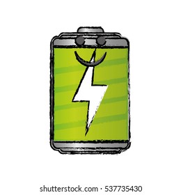 Rechargeable electric battery icon vector illustration graphic design