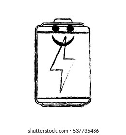Rechargeable electric battery icon vector illustration graphic design