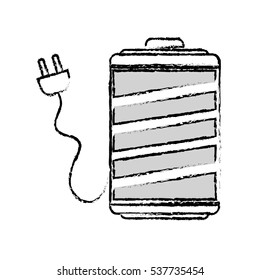 Rechargeable electric battery icon vector illustration graphic design