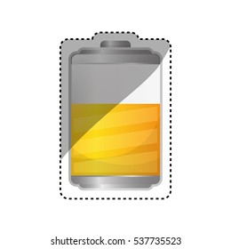 Rechargeable electric battery icon vector illustration graphic design