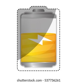 Rechargeable electric battery icon vector illustration graphic design