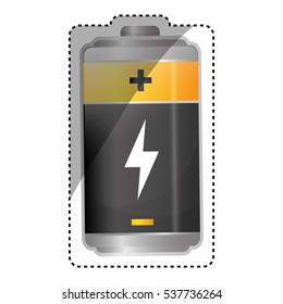 Rechargeable electric battery icon vector illustration graphic design