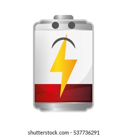 Rechargeable electric battery icon vector illustration graphic design