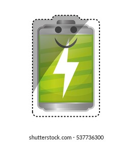 Rechargeable electric battery icon vector illustration graphic design