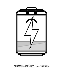 Rechargeable electric battery icon vector illustration graphic design