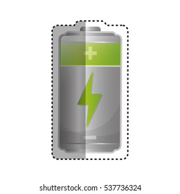 Rechargeable electric battery icon vector illustration graphic design