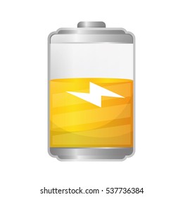 Rechargeable electric battery icon vector illustration graphic design