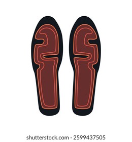 rechargeable electric heated insoles cartoon. battery foot, comfort warmth, footwear thermal rechargeable electric heated insoles sign. isolated symbol vector illustration