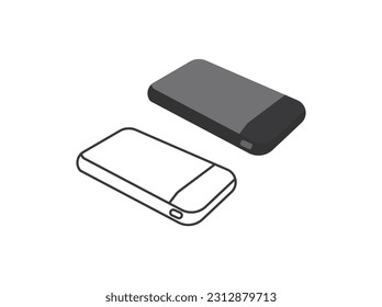 Rechargeable electronic device , vector illustration, mix rechargeable and non rechargeable batteries vector, professional, trending design, icon, logo, graphic vector, illustration,