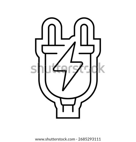 rechargeable line icon vector. rechargeable sign. isolated contour symbol black illustration
