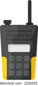 Concepto de radio de dos vías recargable, conversaciones guiadas con diseño de iconos de color vectorial inalámbrico de auriculares, símbolo de elemento de temporada de invierno, signo de equipo de snowboard, ilustración de material deportivo extremo