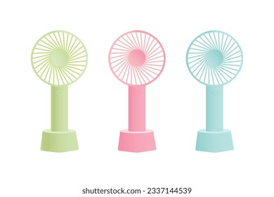 Rechargeable Ultra Mini USB hand fan on white background