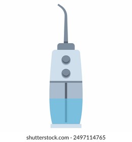 Rechargeable water flosser vector cartoon illustration isolated on a white background.