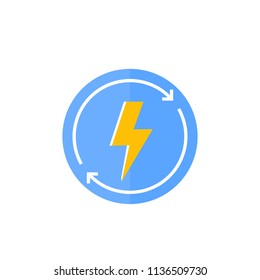 recharging vector round icon