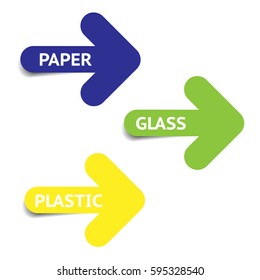 Reciclation arrows, web graphic icons on white background