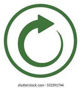recicle arrow sign  icon simple green in white circle