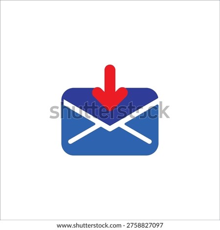 recieve icons. simple colored vector