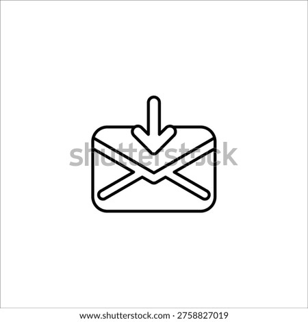 recieve icons. simple line vector