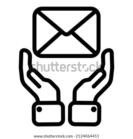 Recieve Message Letter Flat Icon Isolated On White Background