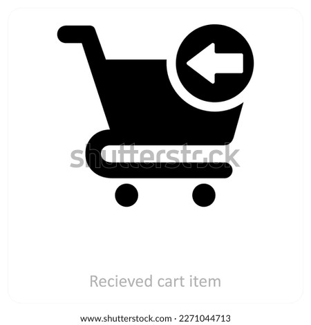 Recieved Cart Item icon concept