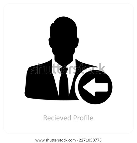 Recieved Profile and received icon concept