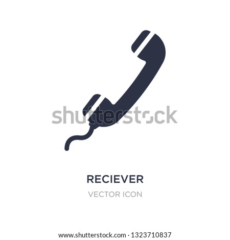reciever icon on white background. Simple element illustration from Technology concept. reciever sign icon symbol design.