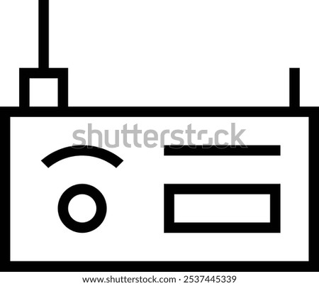 Reciever icon. Thin linear style design isolated on white background