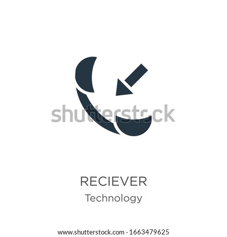 Reciever icon vector. Trendy flat reciever icon from technology collection isolated on white background. Vector illustration can be used for web and mobile graphic design, logo, eps10