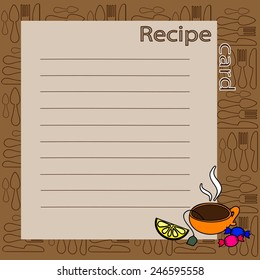 recipe blank. vector illustration