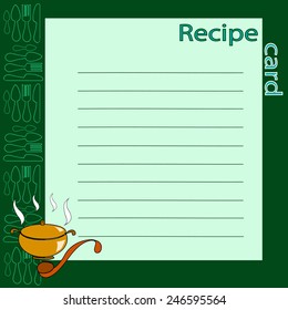recipe blank. vector illustration