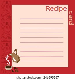 recipe blank. vector illustration