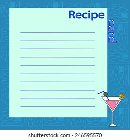 recipe blank. vector illustration